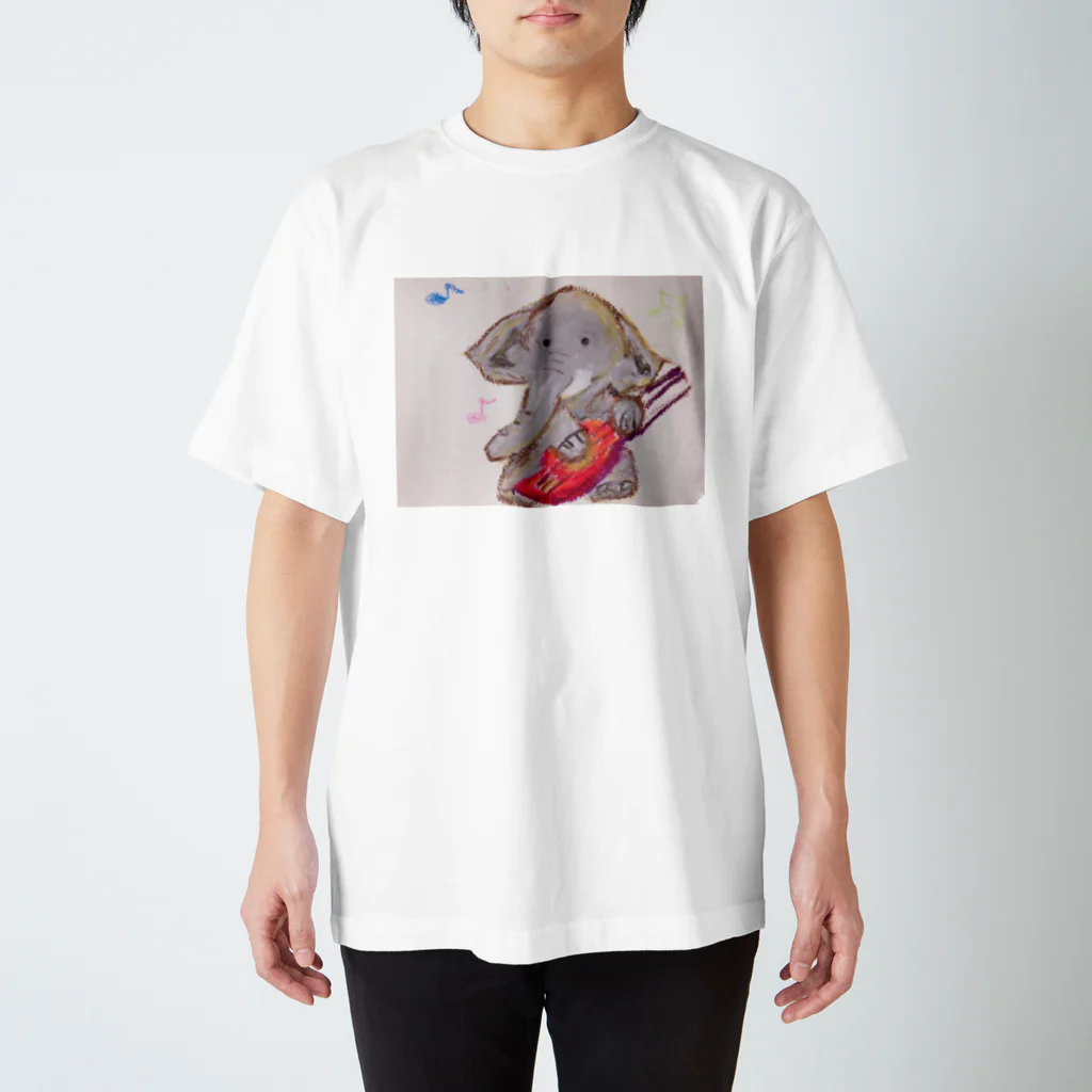 動物が好きなお絵描きさんのロックだゾウ！ スタンダードTシャツ