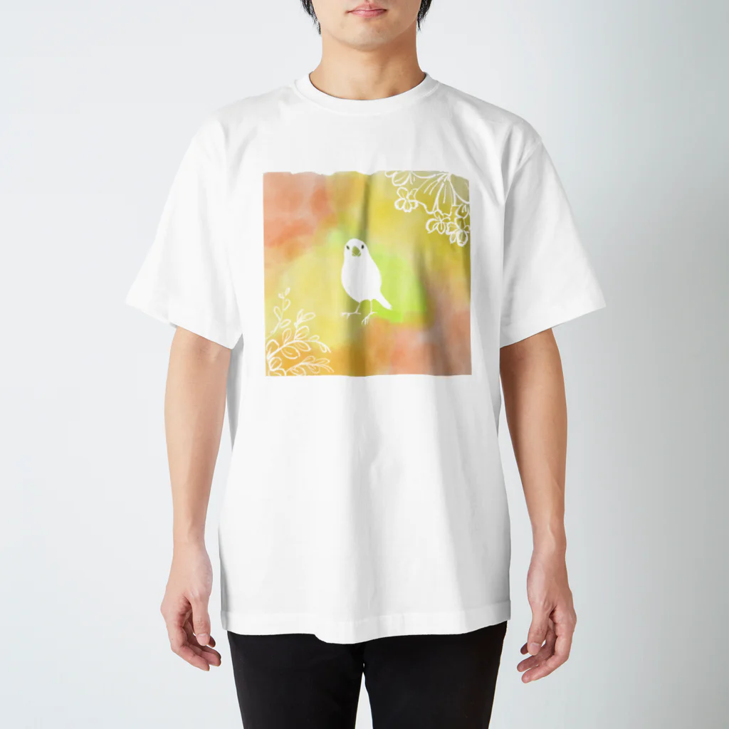 ぽっぴぶんぶんちょ工房の春の白文鳥 Regular Fit T-Shirt