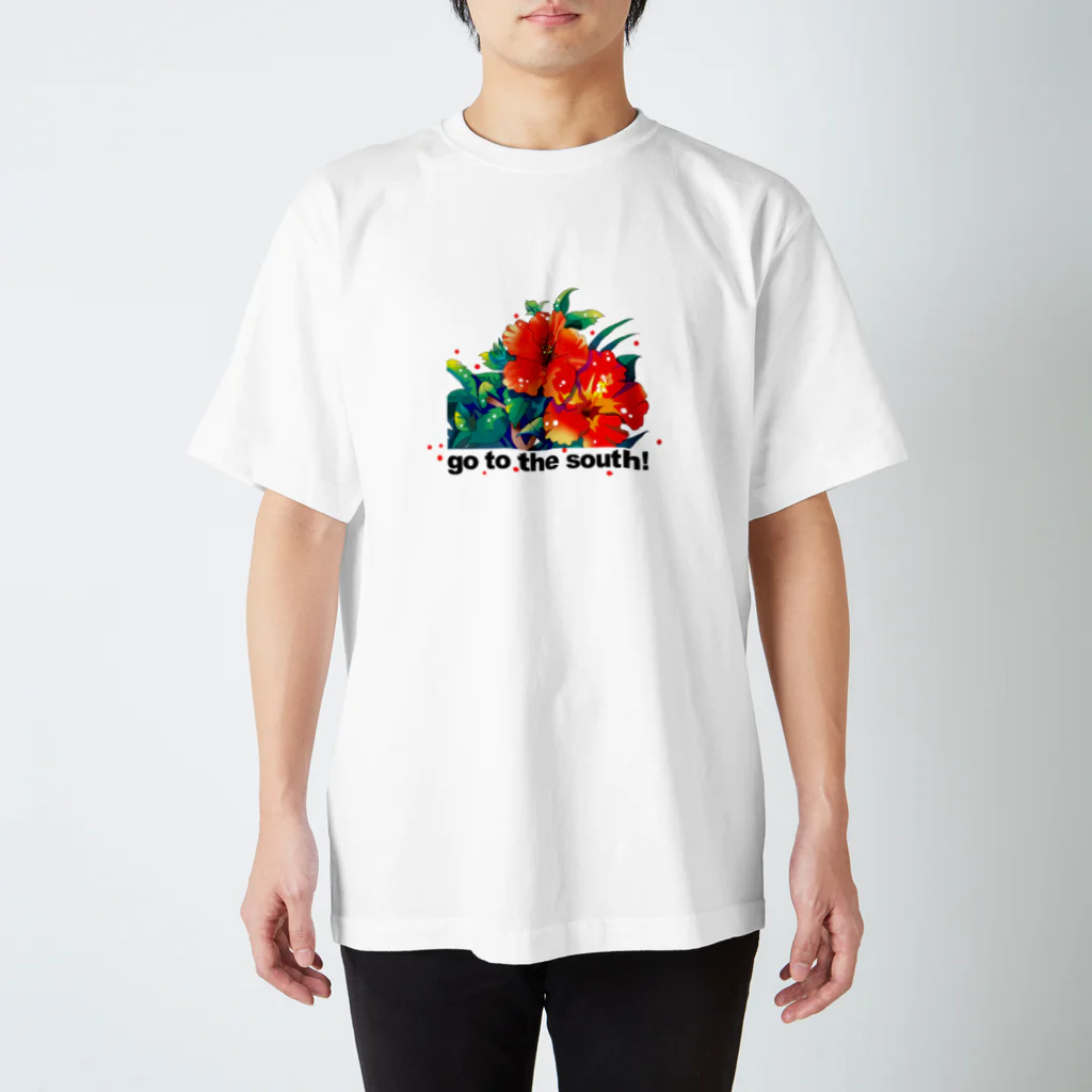 川野隆司のハイビスカス＿goto the south! Regular Fit T-Shirt