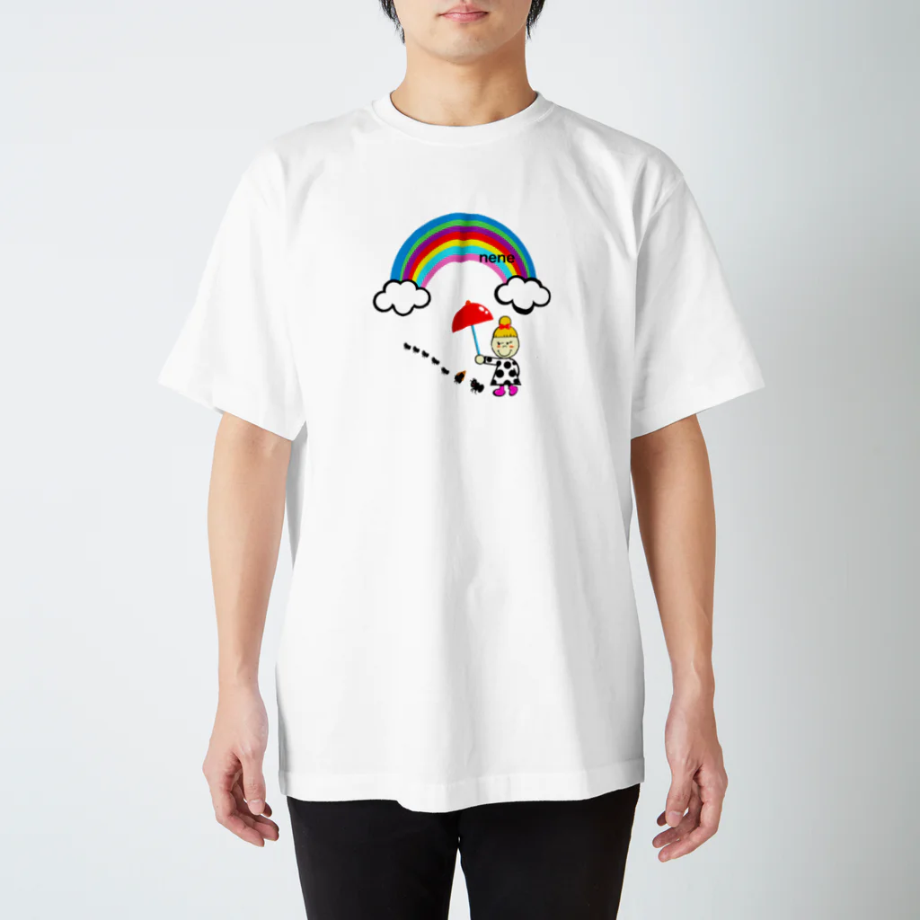 トトロの虹とネルちゃんとアリさん スタンダードTシャツ