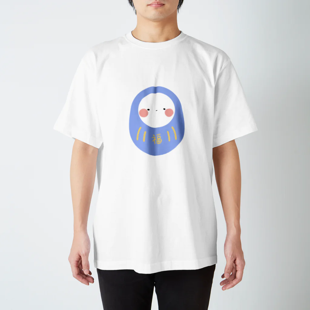 o-komeの気怠げだるま(青） スタンダードTシャツ