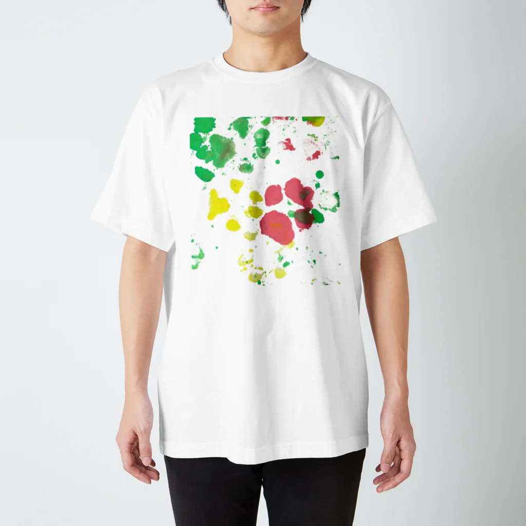 はっぴーているずdogsroomの保護犬足跡柄グッズ Regular Fit T-Shirt