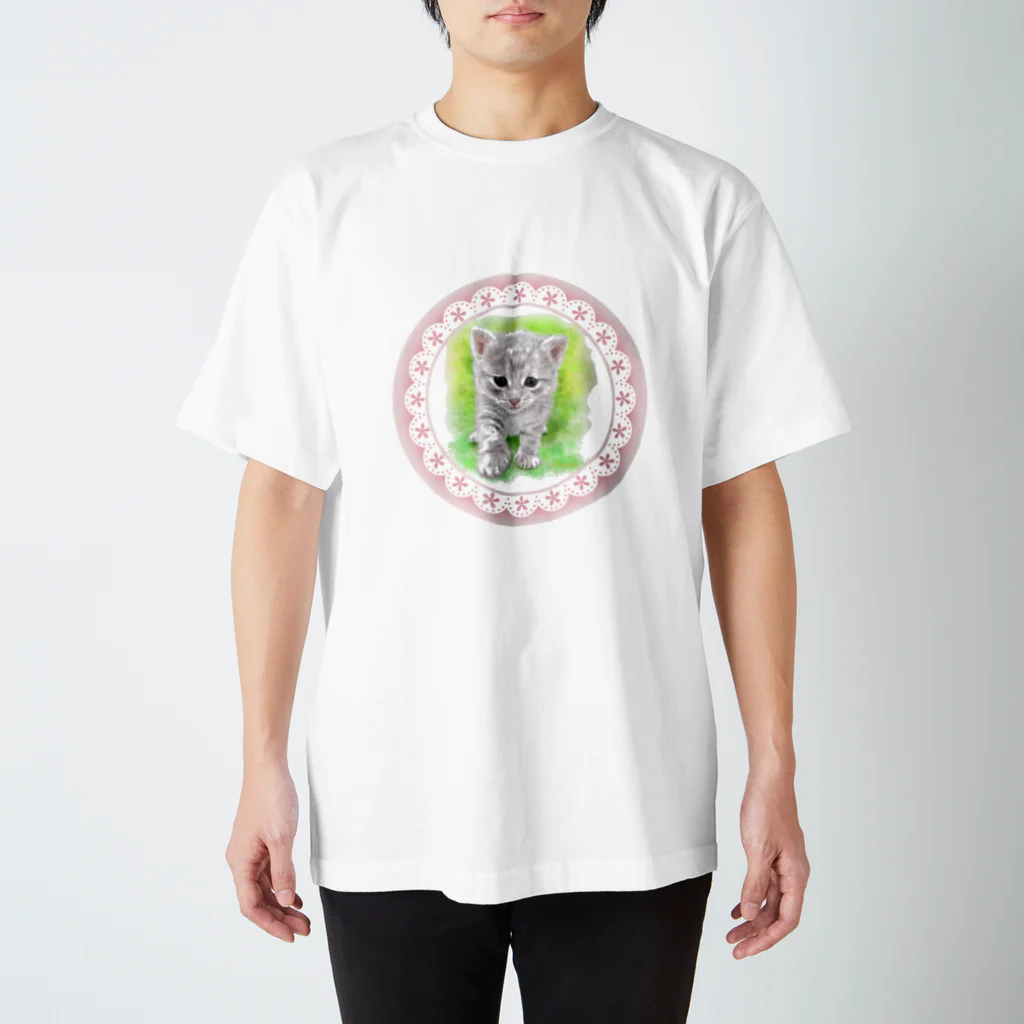 kinako-japanの子猫（保護猫）ちゃん スタンダードTシャツ