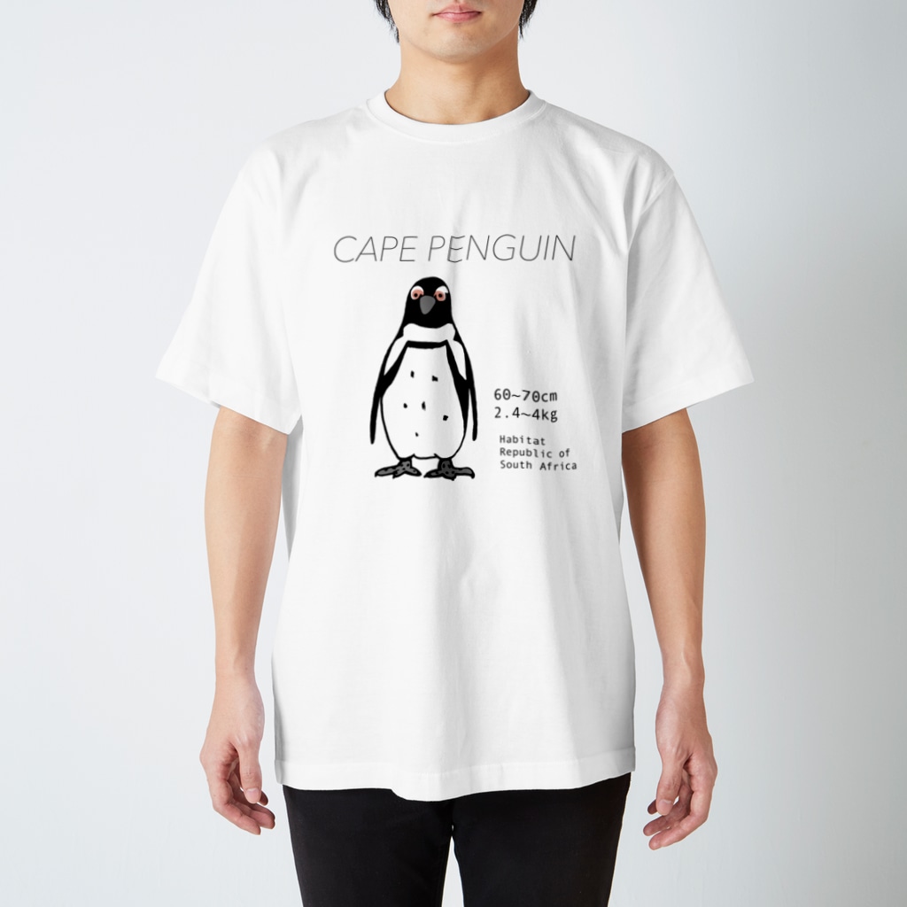 空とぶペンギン舎のケープペンギン Regular Fit T-Shirt
