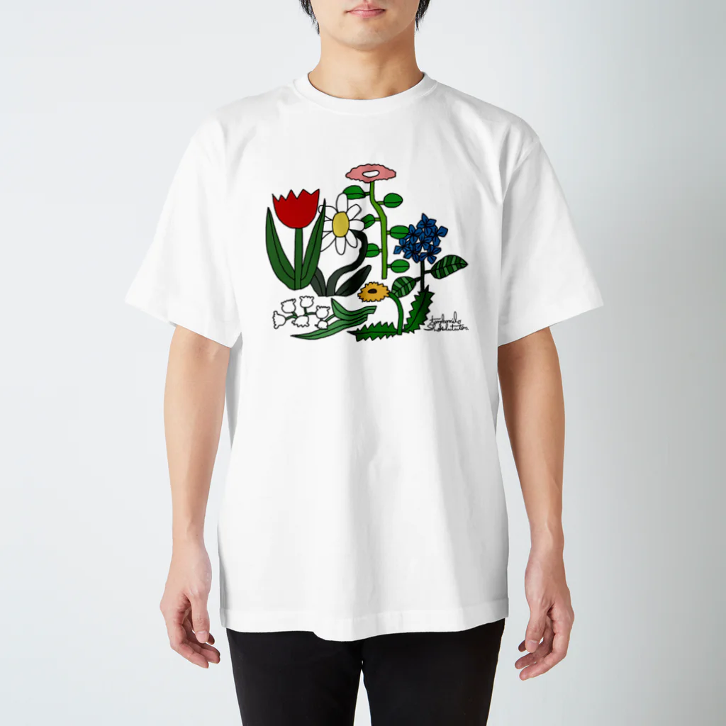 田中美穂植物店の花たち スタンダードTシャツ