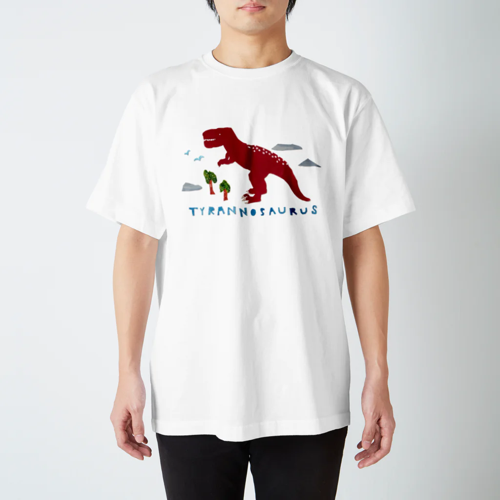 Kanako OkamotoのPAPERCUTTINGティラノサウルス Regular Fit T-Shirt