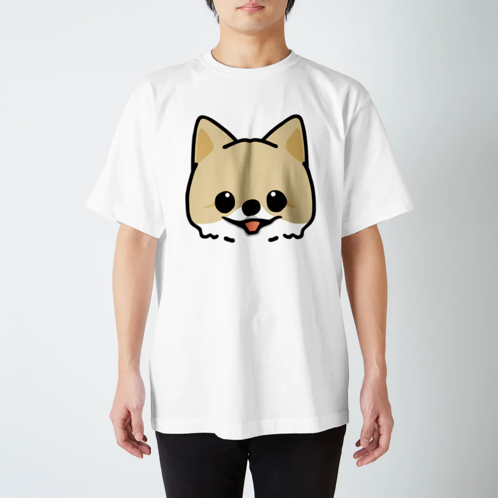 チームぽろんの前イラスト＆後テキスト淡色 スタンダードTシャツ