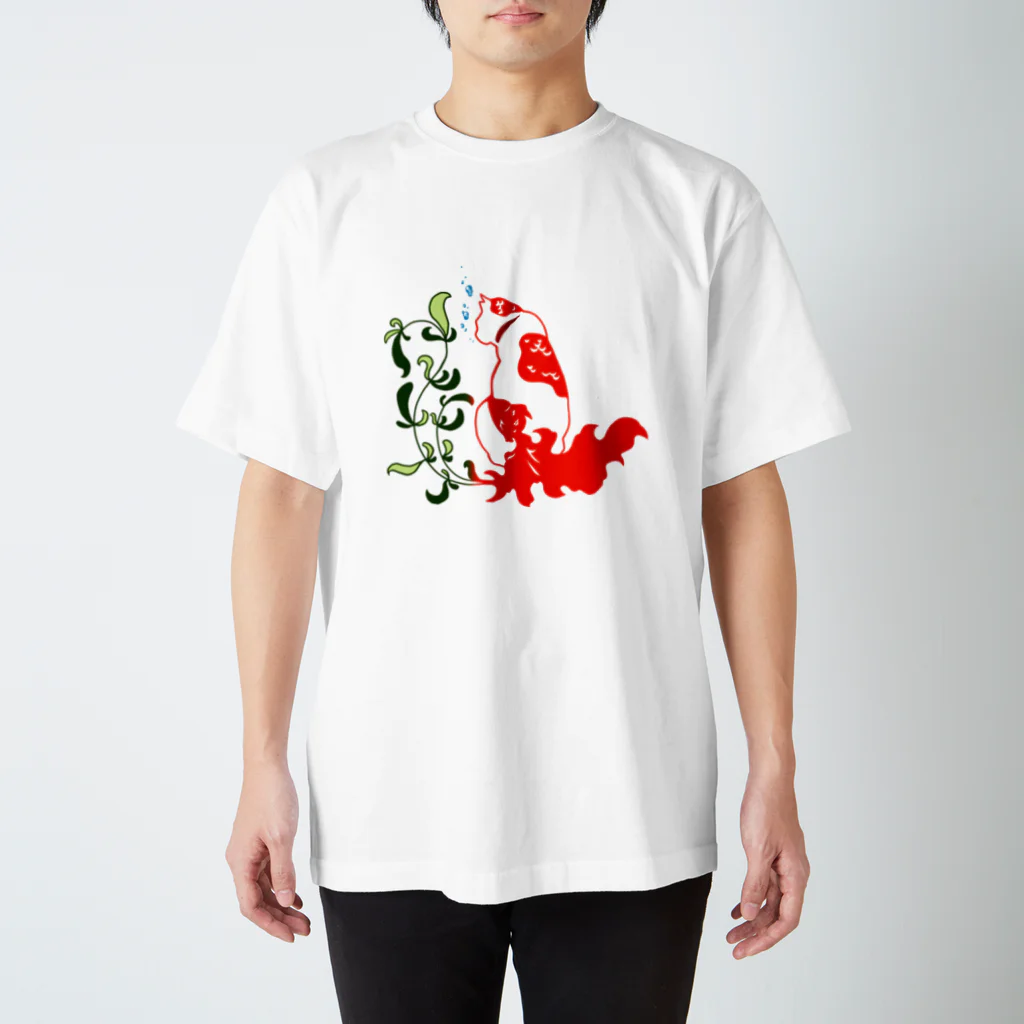 假愚者堂の金魚猫 壱 スタンダードTシャツ