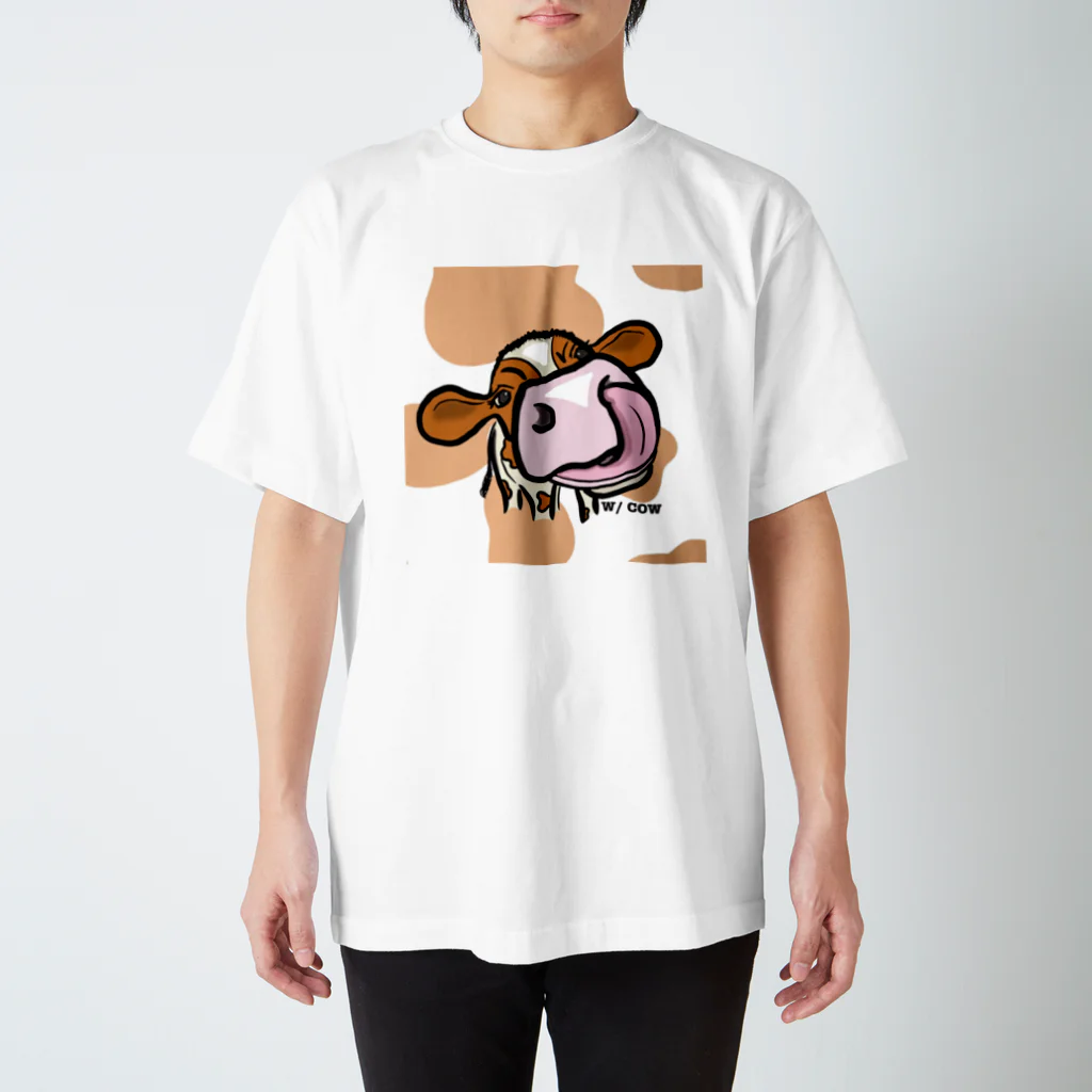 W/ COWの鼻ぺろ⭐︎ホルレッドちゃん スタンダードTシャツ