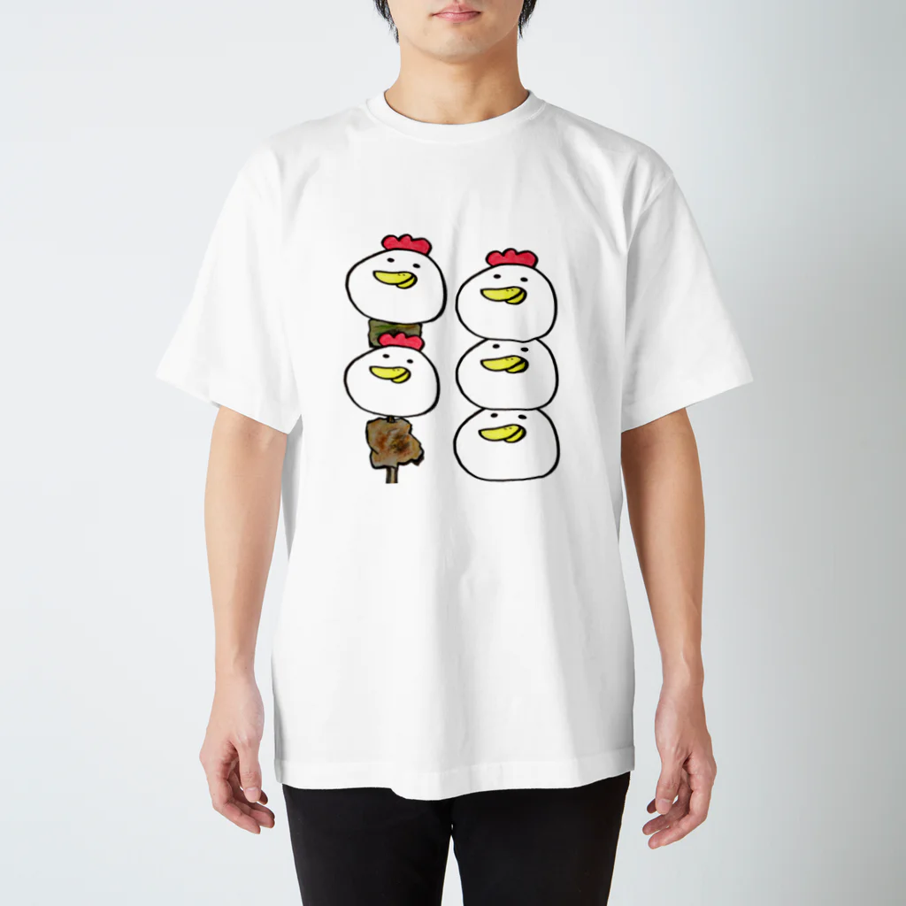 にわとり専門店のねぎま鶏鶏 スタンダードTシャツ