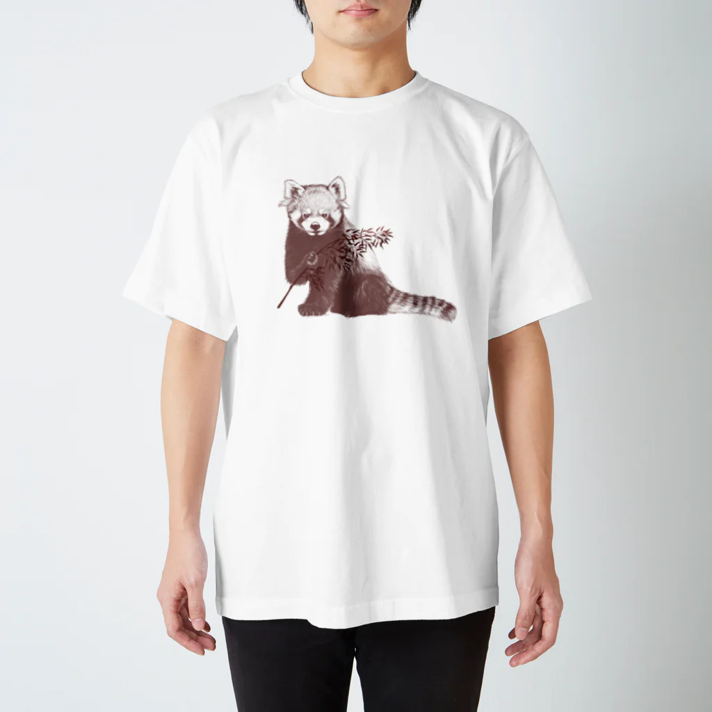 Chibahimeのレッサーパンダセピアカラー スタンダードTシャツ