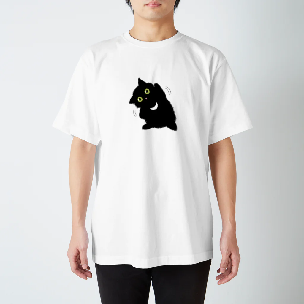 1129yokoの体操するツキノワ黒毛玉猫 티셔츠