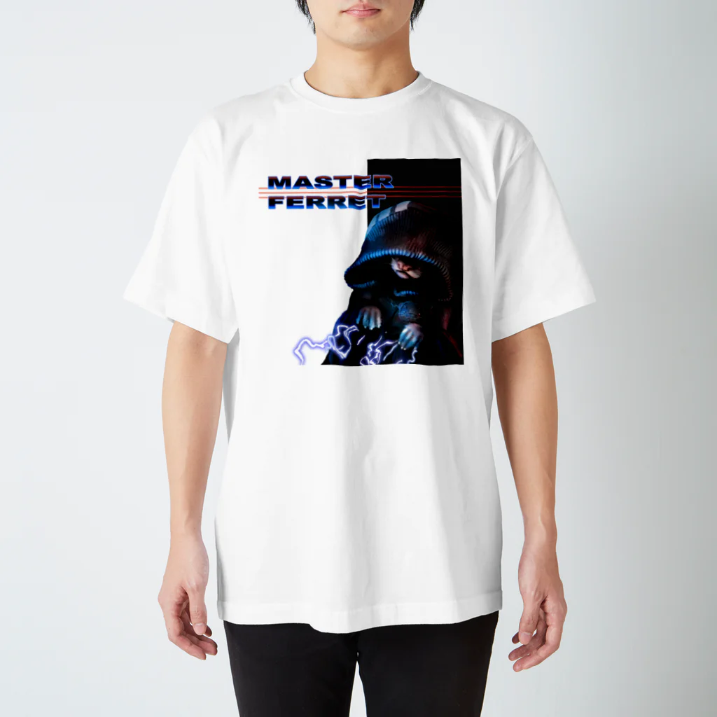 sasabayashi8のフードフェレット　青 スタンダードTシャツ