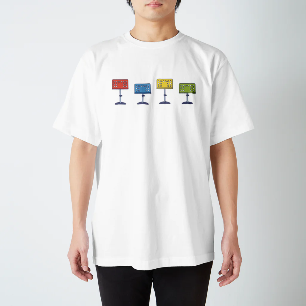 有限会社ケイデザインのカラフル譜面台 スタンダードTシャツ