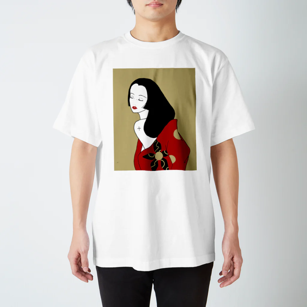 黒髪乙女の姫カットの乙女 Regular Fit T-Shirt