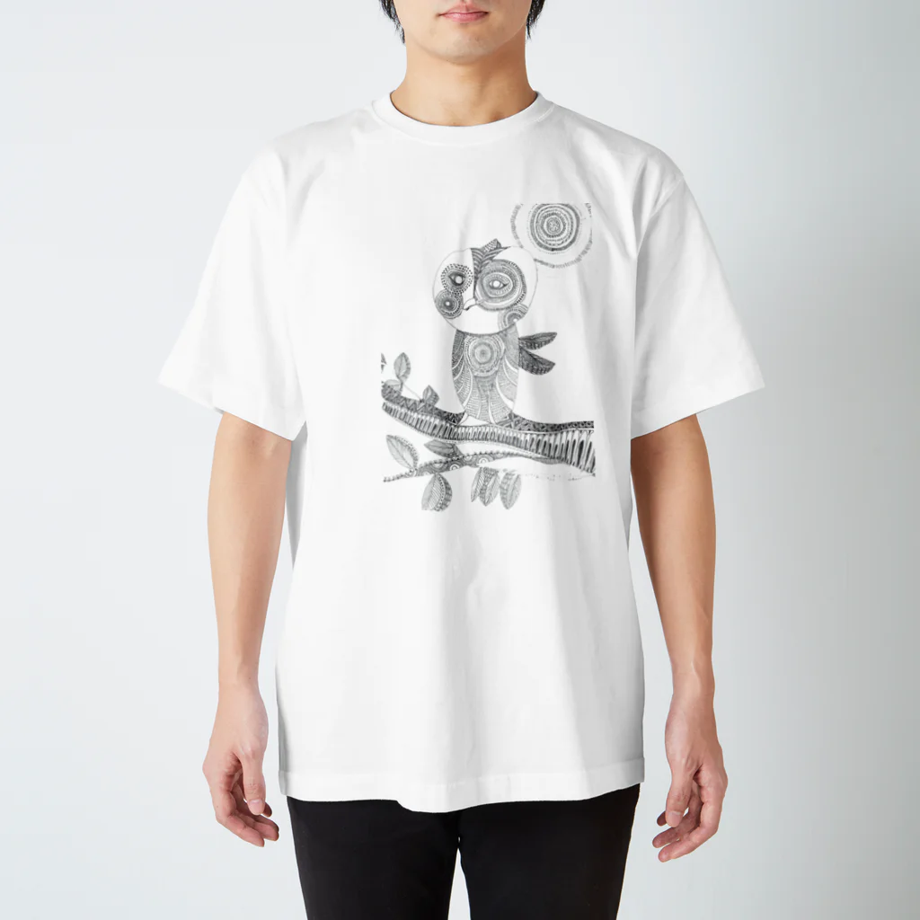 sunya Ω worksの梟 Regular Fit T-Shirt