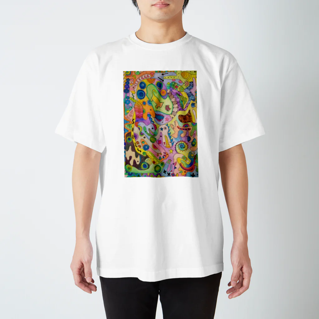 Yoshidavisionのねこサイケデリック Regular Fit T-Shirt