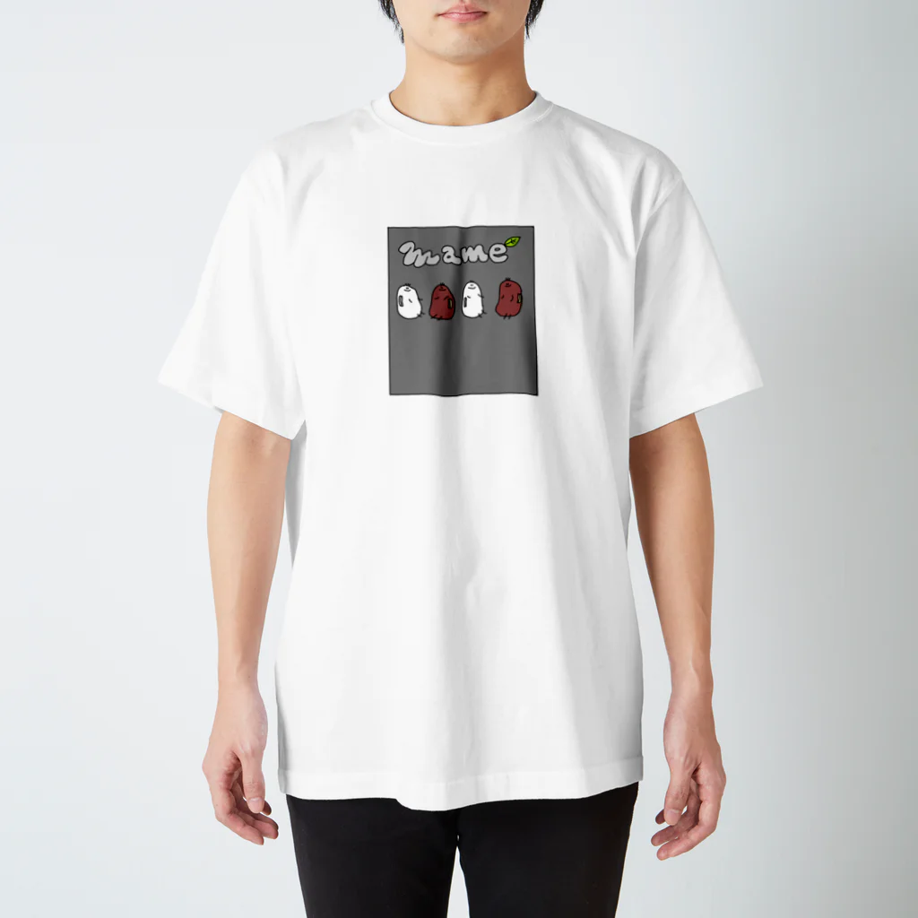 まめ工房のモノクロームまめTシャツ Regular Fit T-Shirt