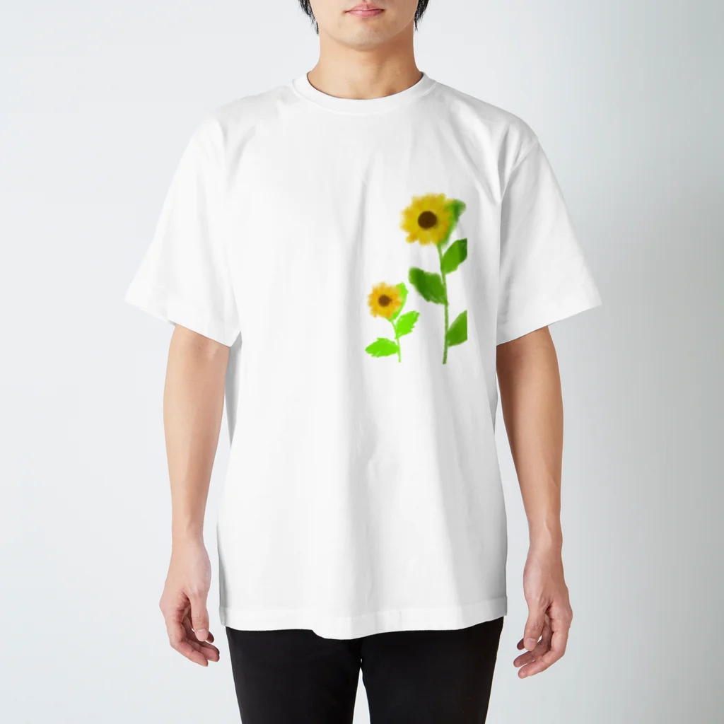 Lily bird（リリーバード）の風に揺れる向日葵 スタンダードTシャツ
