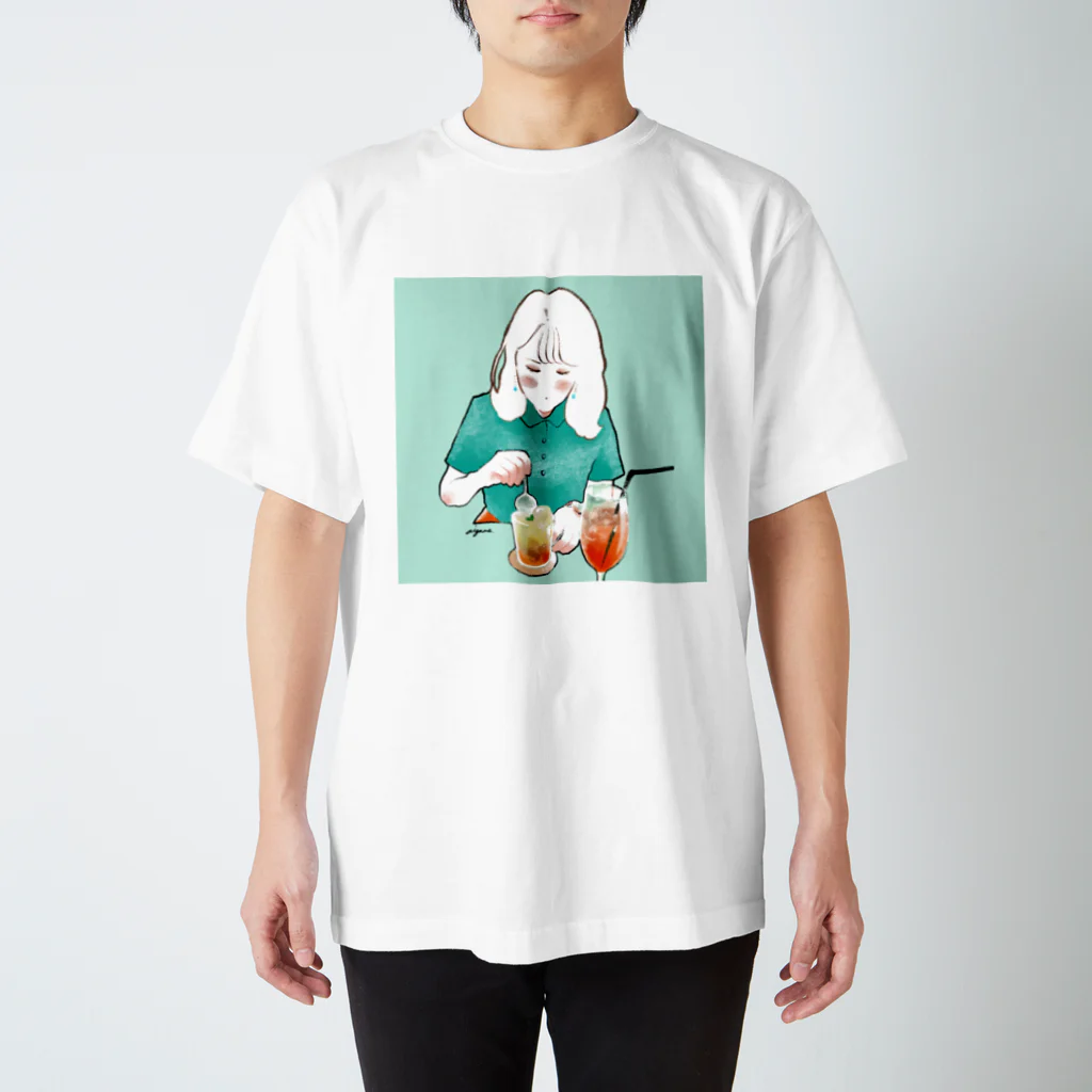 aigamoのあの子とカフェデートTシャツ スタンダードTシャツ