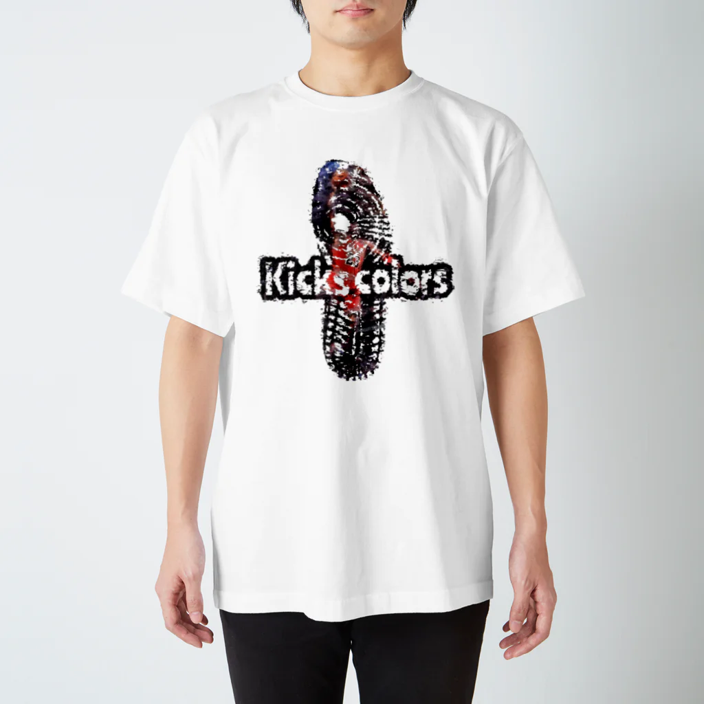 Kicks colorsのfoot stamp jordan 2 スタンダードTシャツ