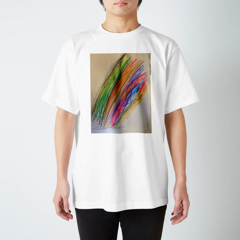 まずいハンバーガー屋の荒ぶる虹 スタンダードTシャツ