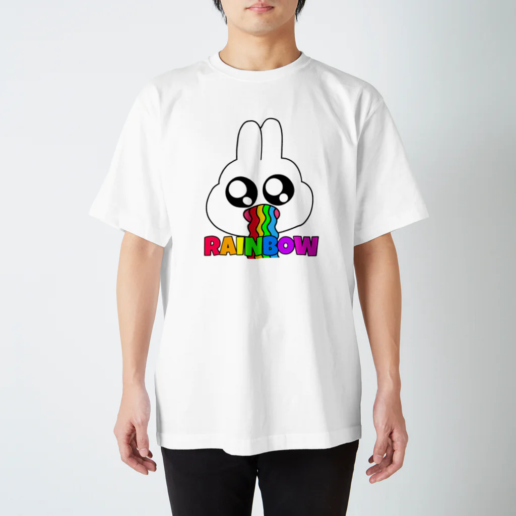 ぶんぶこmartのうさのこちゃんRAINBOW Regular Fit T-Shirt