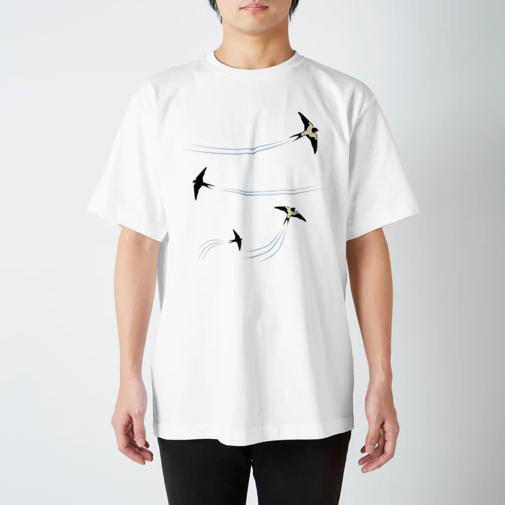 琥珀色に咲く花のツバメ兄弟〈飛ぶ練習〉② Regular Fit T-Shirt