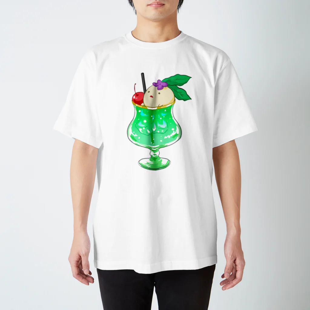 巣からこぼれたもののクリームソーダなマンドラゴラちゃん スタンダードTシャツ