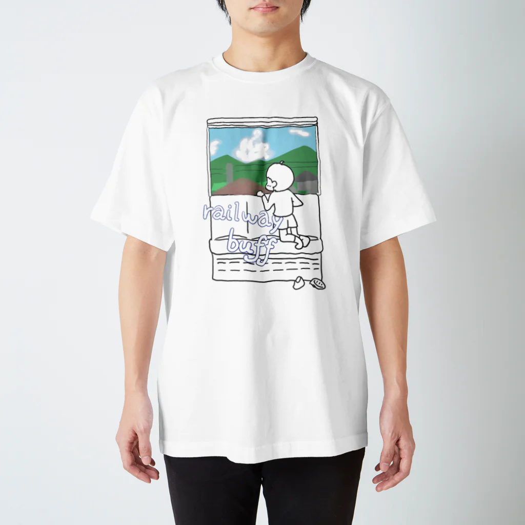 ことかうさぎの乗り鉄くん スタンダードTシャツ