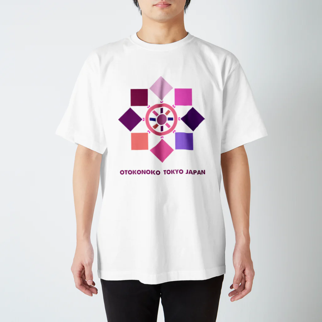 OTOKONOKOTOKYOJAPANのOTOKONOKO(赤風車) Regular Fit T-Shirt