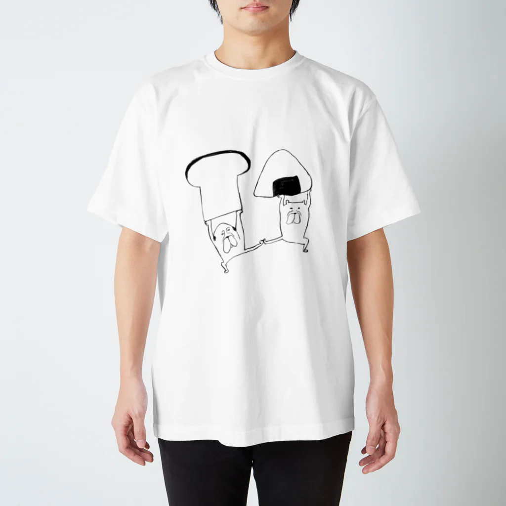 室井雑貨屋のおにぎりvs食パン Regular Fit T-Shirt