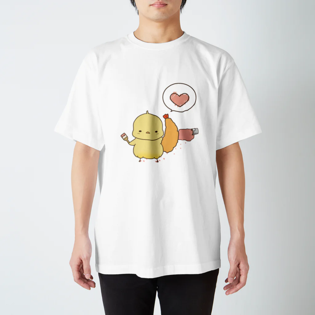 林檎🍎のひよことエビフライ スタンダードTシャツ