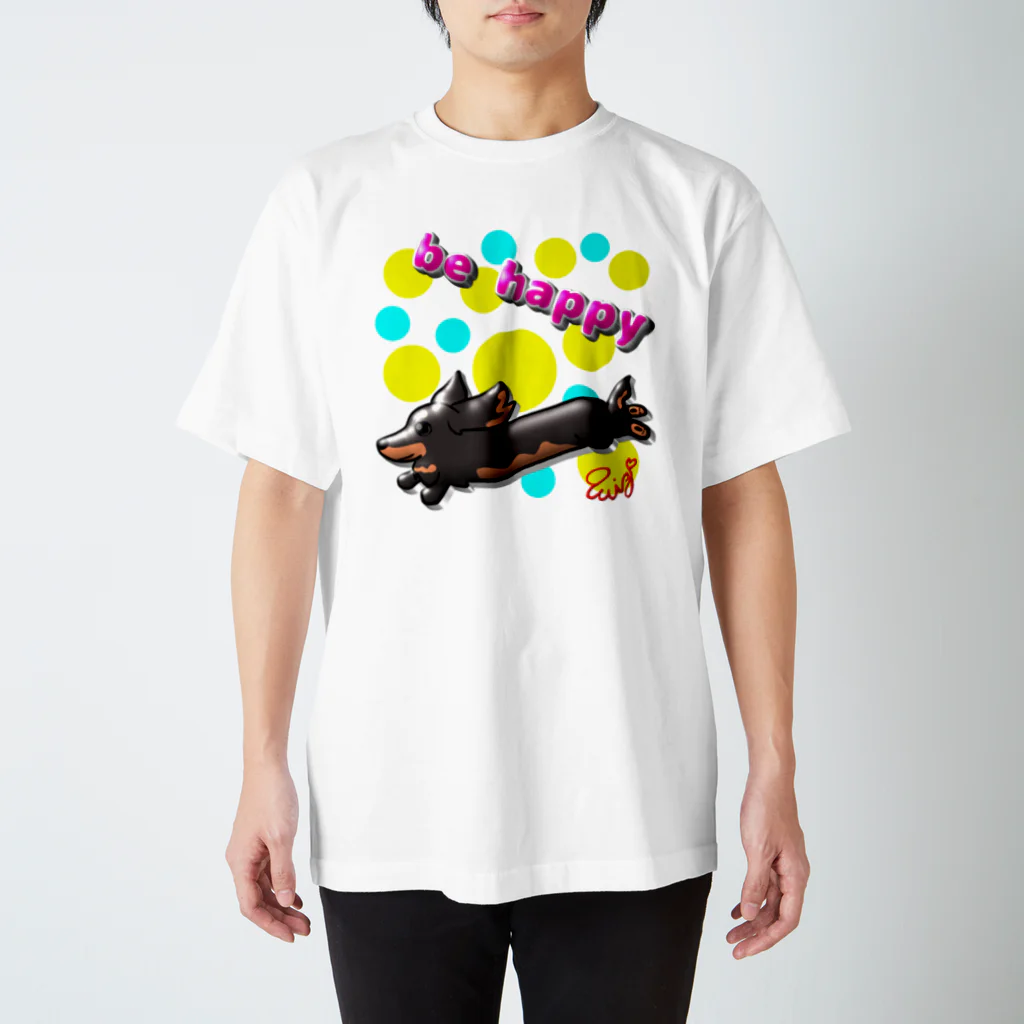 shop  wizの水玉じゃんぴっぴワンコ Regular Fit T-Shirt