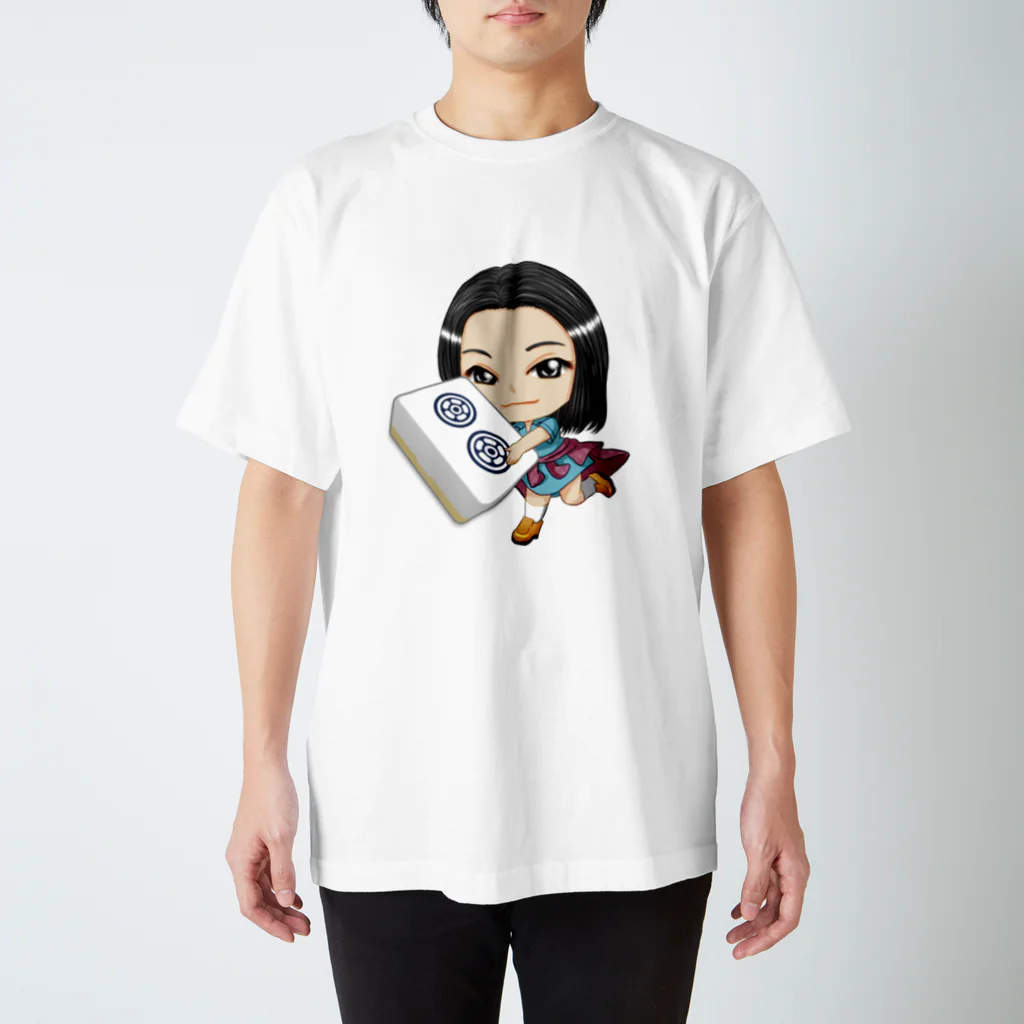 aiオフィシャルグッズの麻雀あいちゃん スタンダードTシャツ