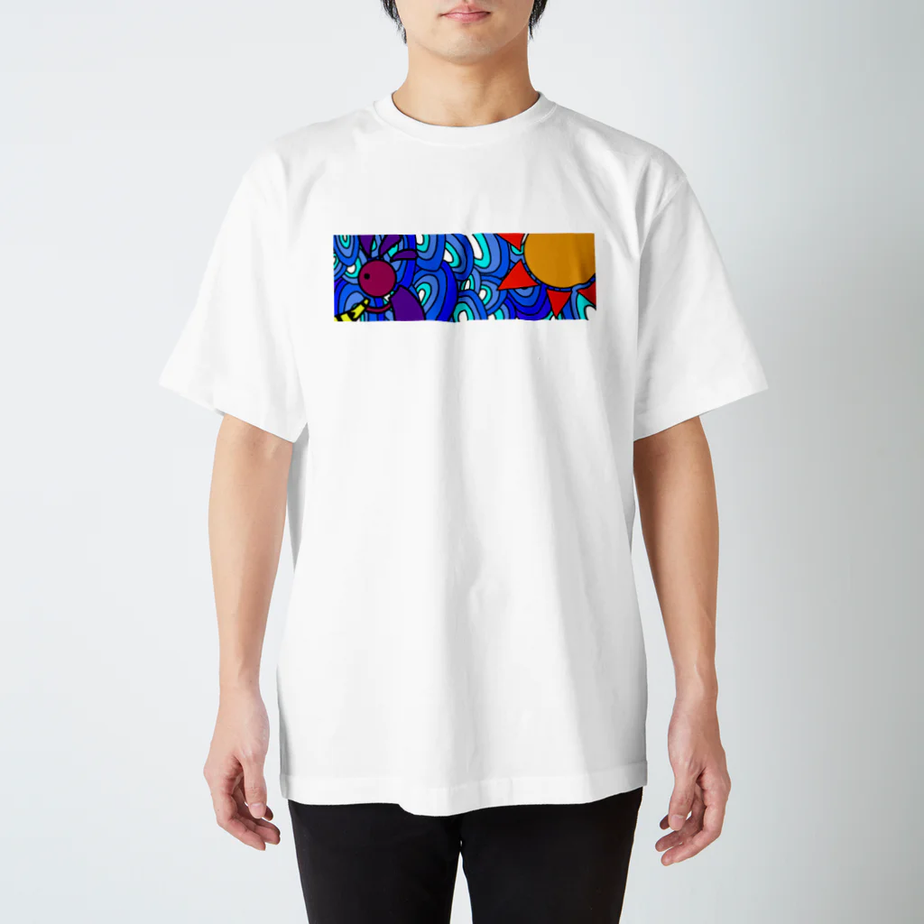 Sugar Oilの海の日のココペリ Regular Fit T-Shirt