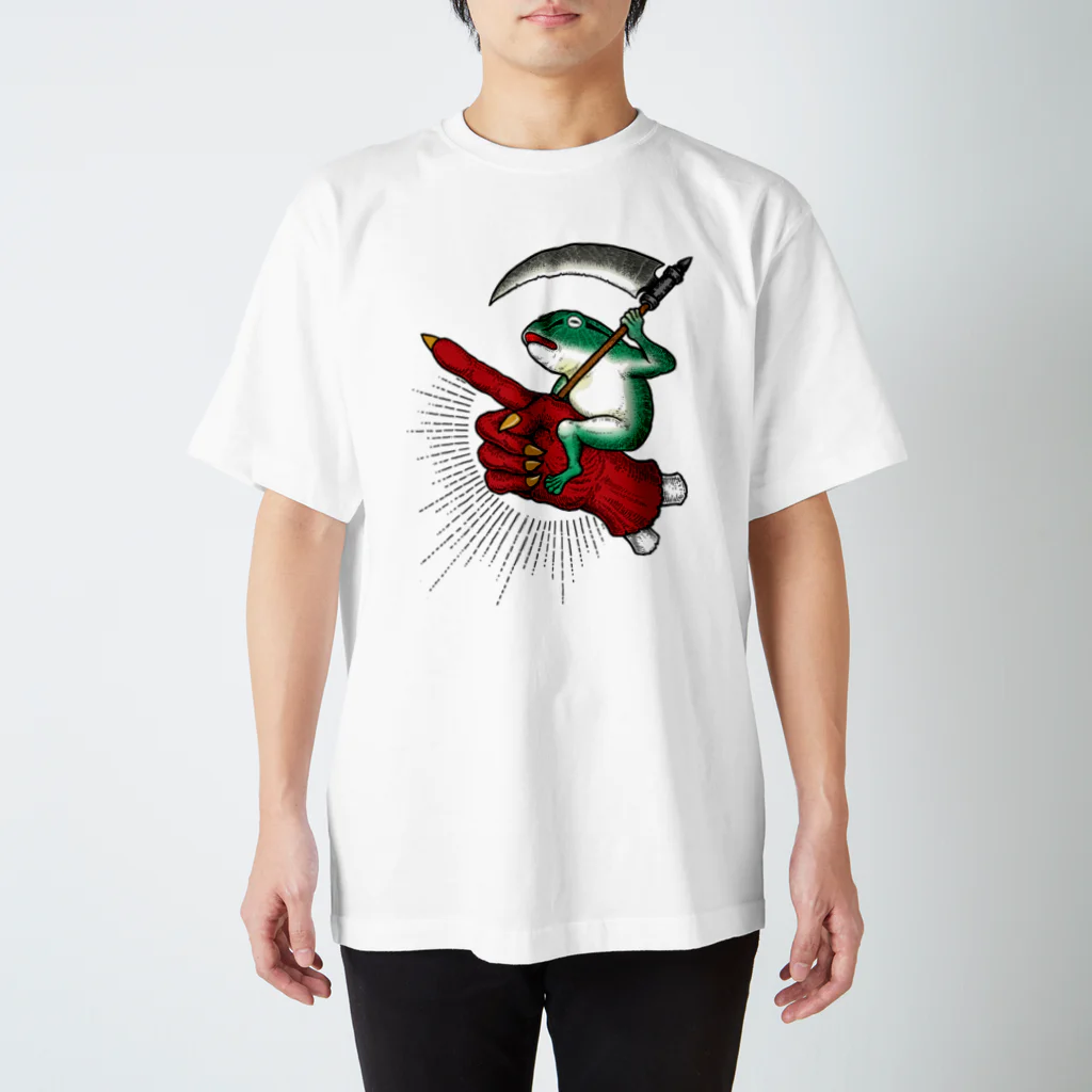 DM7WORKSのお試し支店のBRUTAL FROG ARMY 蛙ライダー Regular Fit T-Shirt