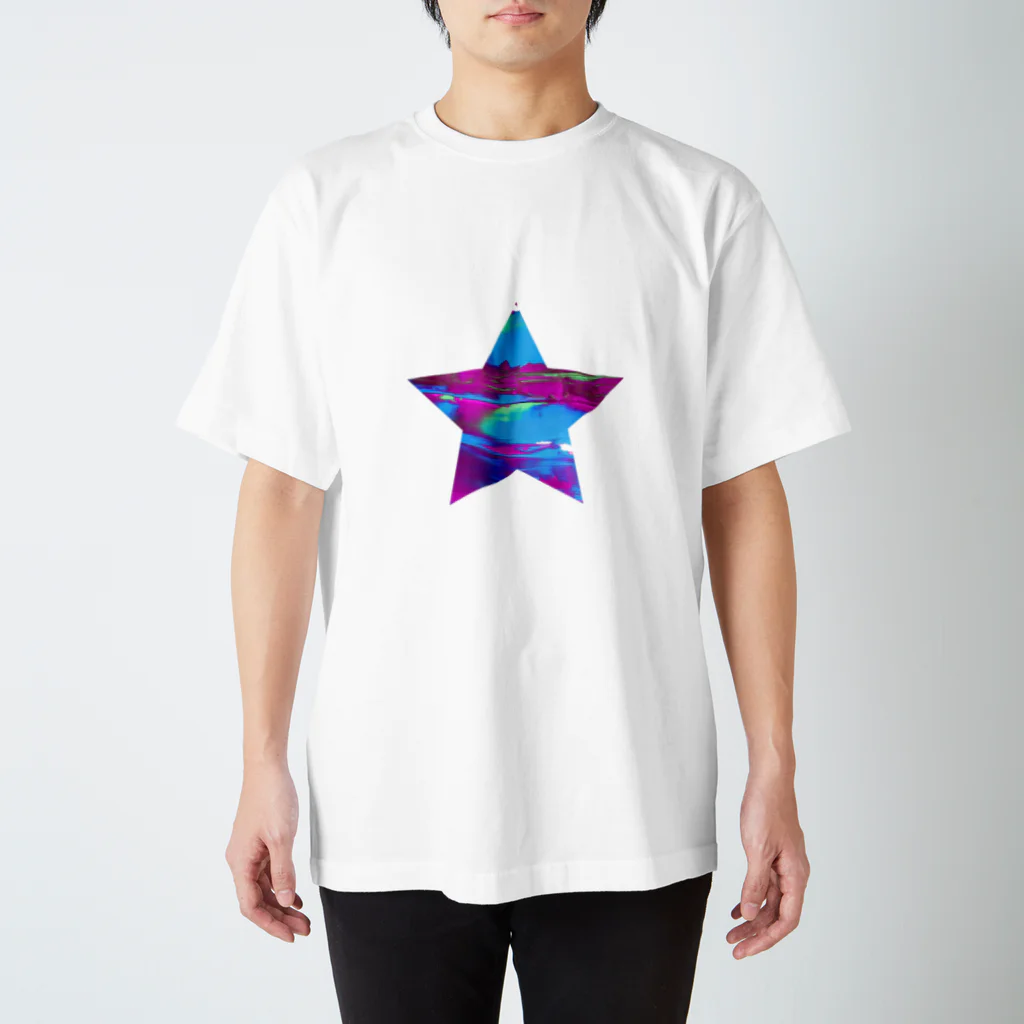 ファミリーショップJINAKOのオーロラ星(ji） スタンダードTシャツ