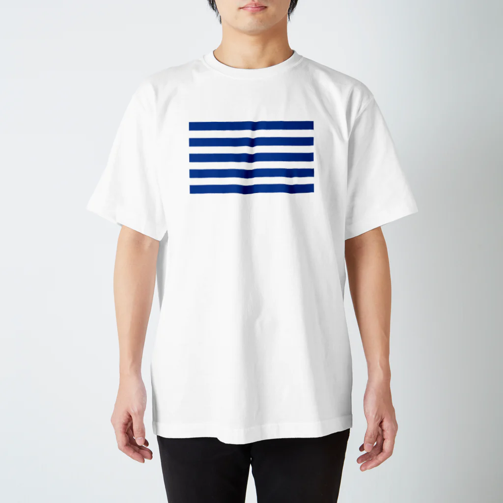 ツレヅレ草のブルーストライプのコード Regular Fit T-Shirt