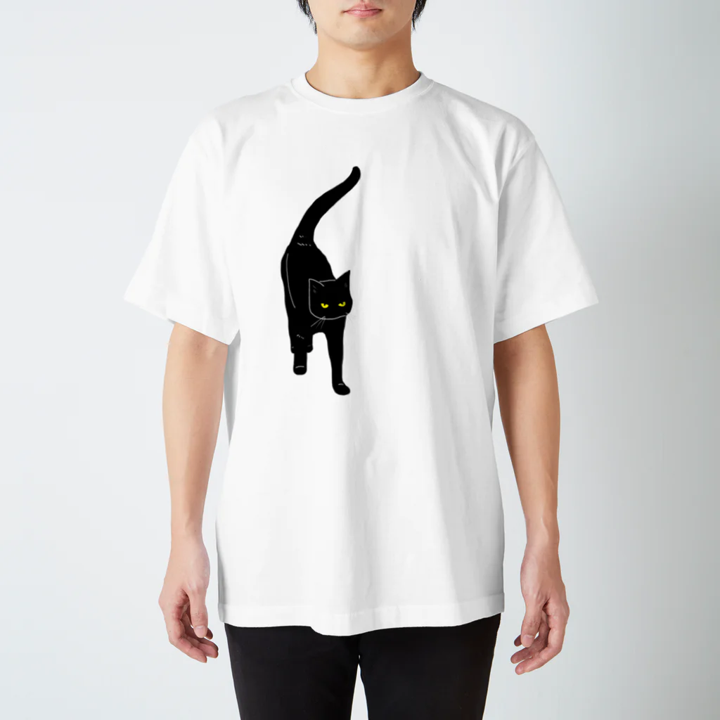 小鳥と映画館の黒猫が来る そして去る 右胸バージョン Regular Fit T-Shirt