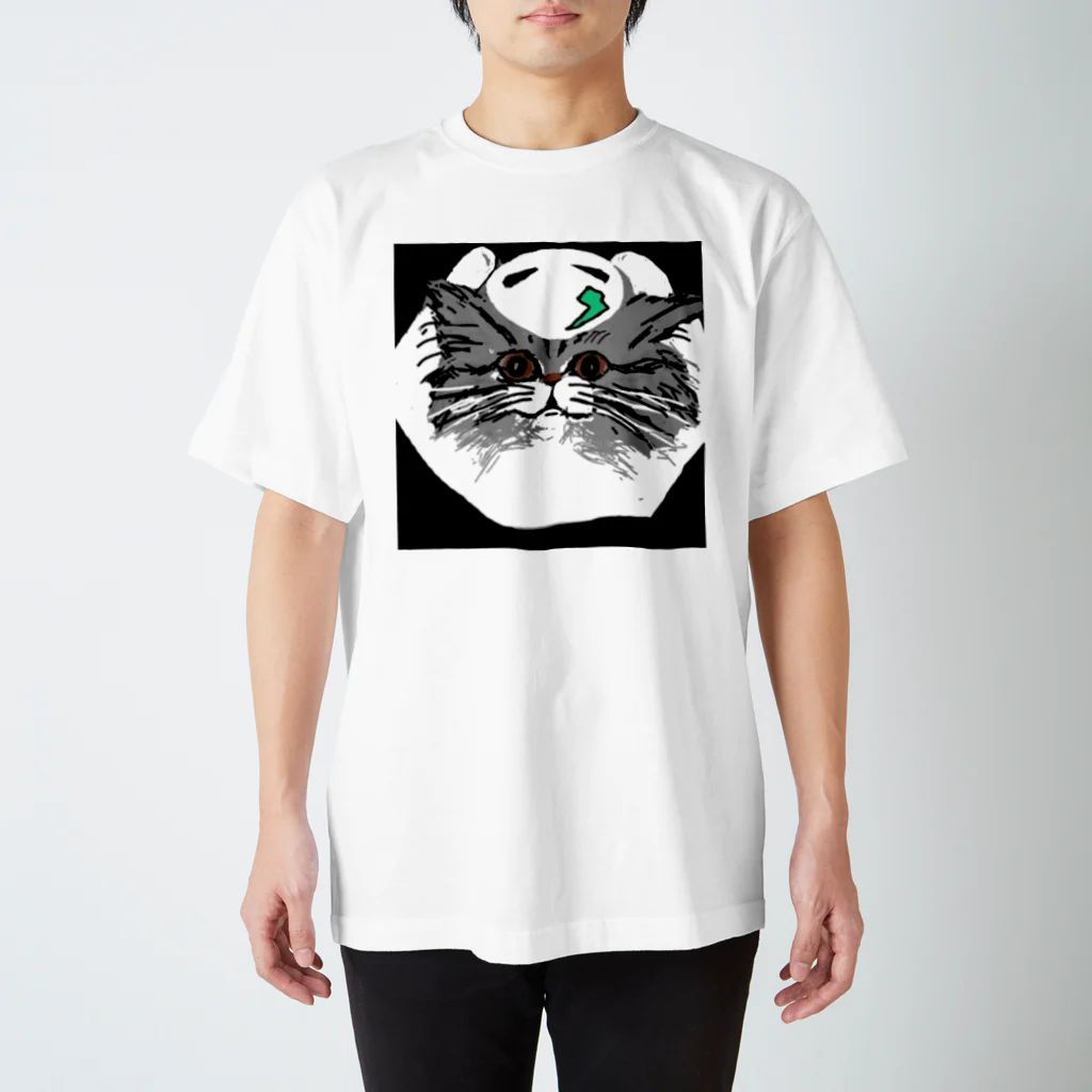 音楽研究員雅琴のmask d neco r スタンダードTシャツ