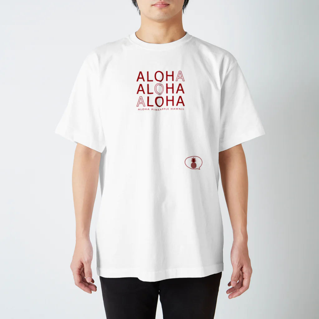 aloha_pineapple_hawaiiのALOHA ALOHA ALOHA (ストロベリー)106 スタンダードTシャツ