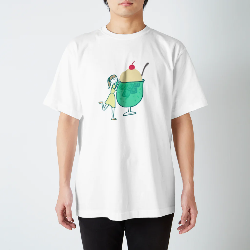 Machi.Kのメロンクリームソーダに恋する女の子 Regular Fit T-Shirt