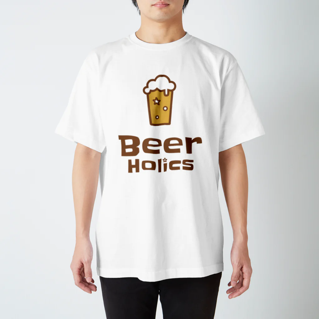 BeerHolicsのBeerHolics ロゴ大 Regular Fit T-Shirt