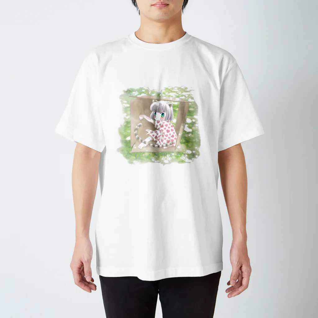 阿部ゆたかの箱ねこ（芝） スタンダードTシャツ