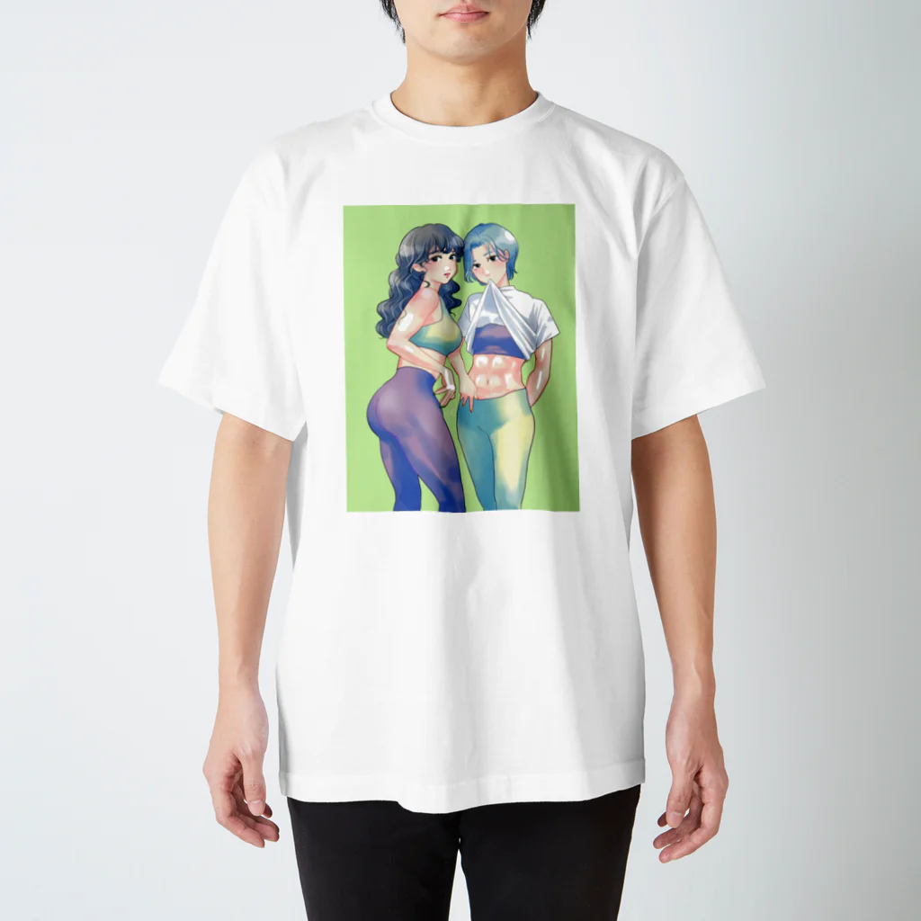 Y.A.E.Cの筋肉女子ちゃん スタンダードTシャツ