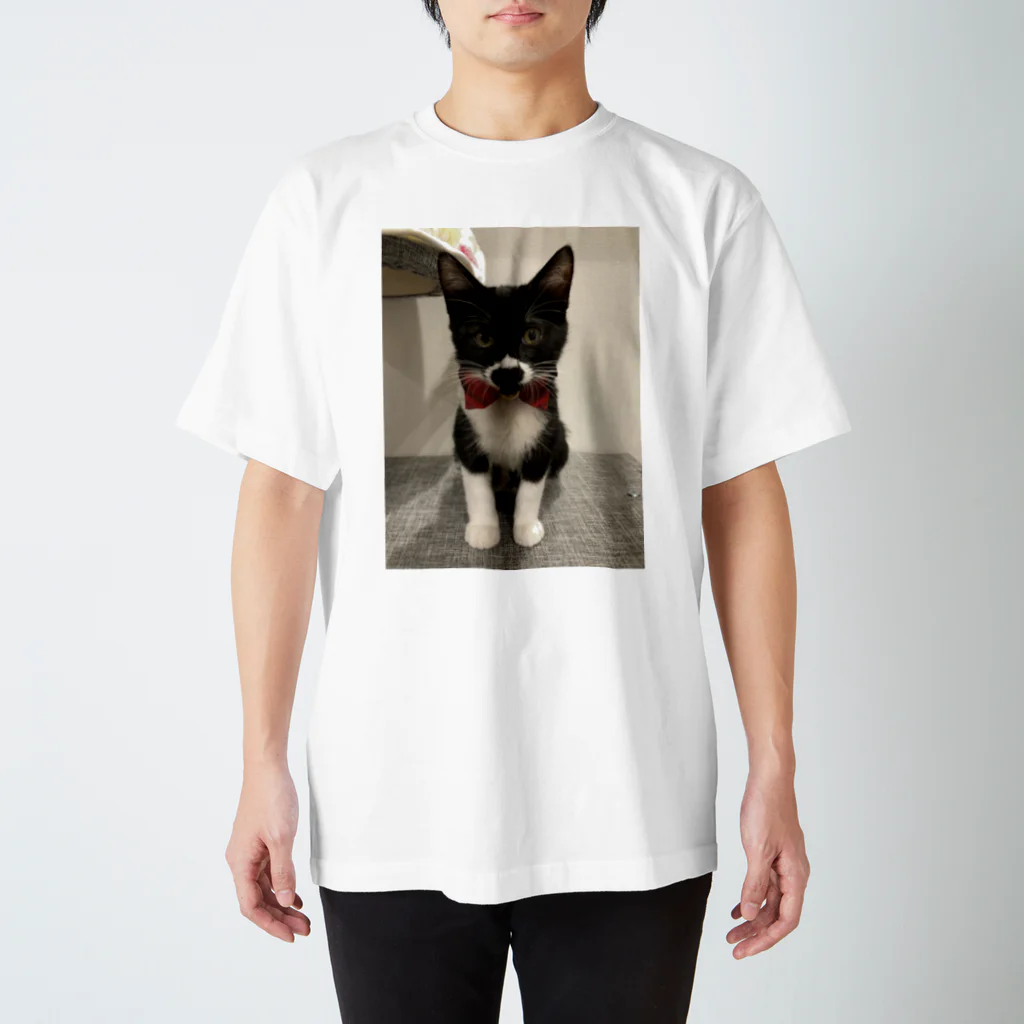 tamama.comのおにぎり猫のハン スタンダードTシャツ