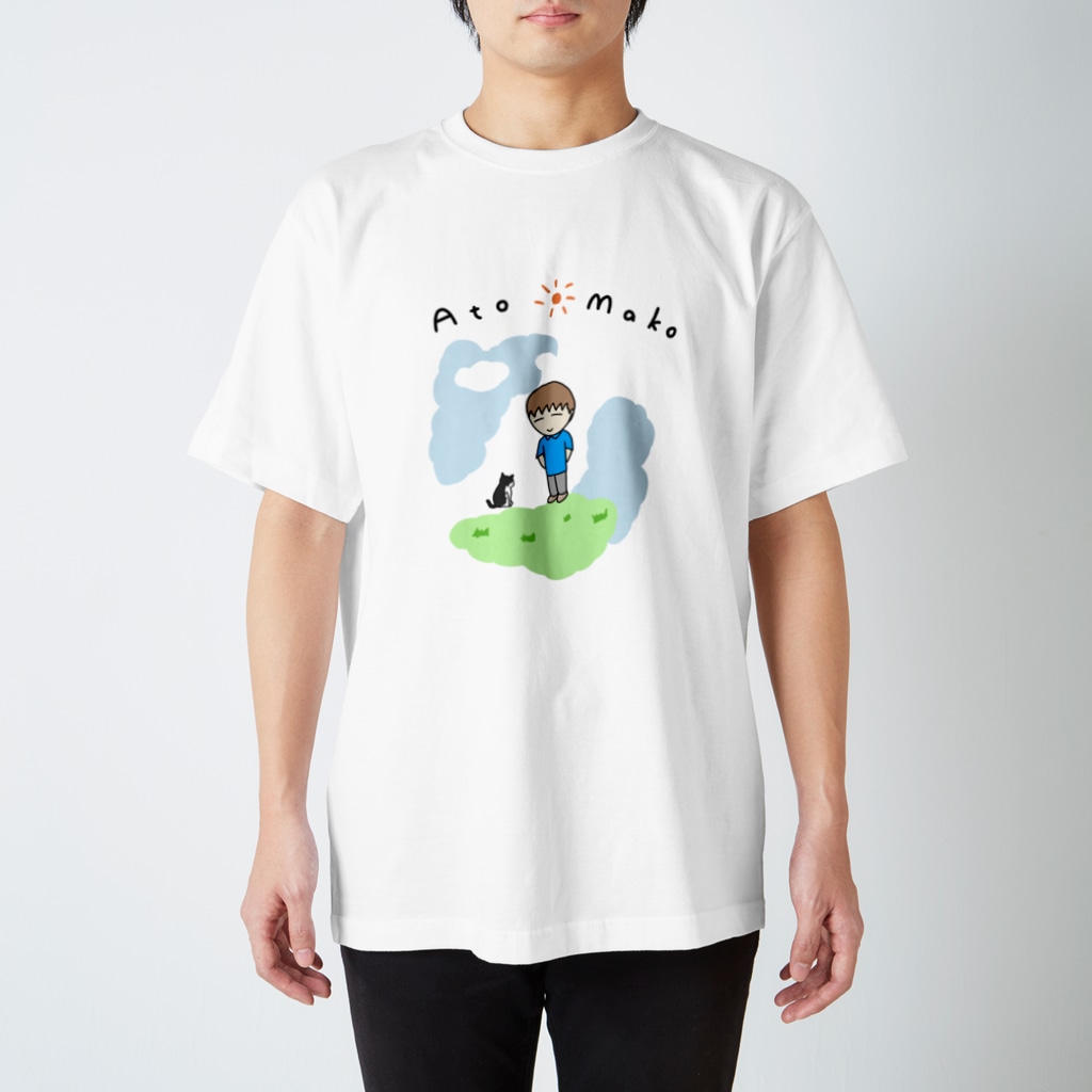 ネコとマコトくんtシャツ 阿鳥誠のグッズ販売所 Atorimakoto のスタンダードtシャツ通販 ∞ Suzuri（スズリ）