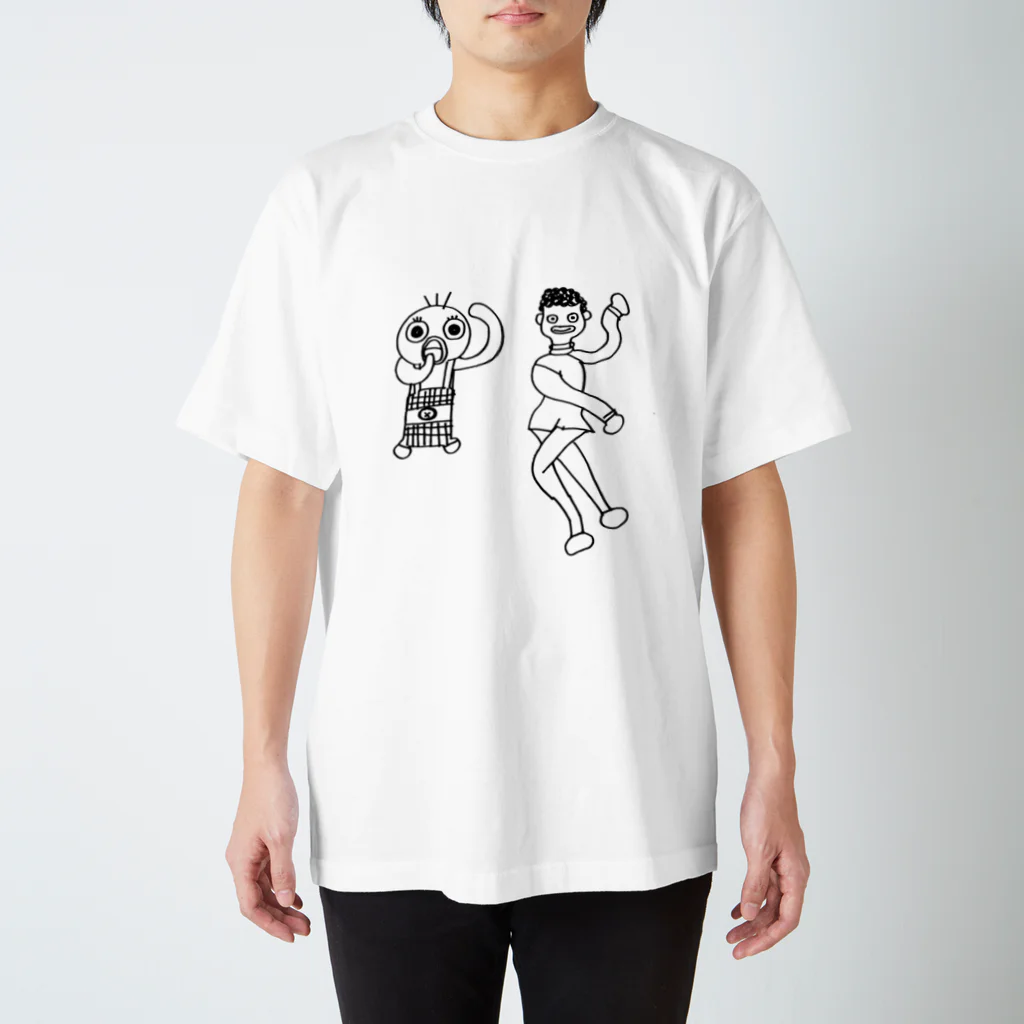 ほっこりステーションの宇宙人と踊るTシャツ Regular Fit T-Shirt