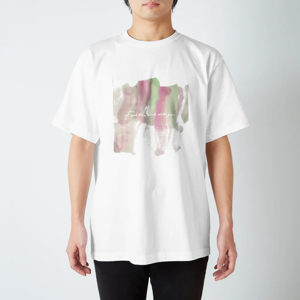 Lwip_HirokoTOKUNAGA のFeel thewind with you_drawing_1 Regular Fit T-Shirt